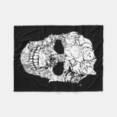 Cat Skull Shirt - Kitty Skeleton Halloween Kostüm Fleecedecke (Vorderseite (Horizontal))