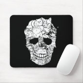 Cat Skull Shirt - Kitty Skeleton Halloween Kostüm Mousepad (Mit Mouse)