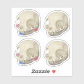 Cat Skull Sticker Set (Blatt)