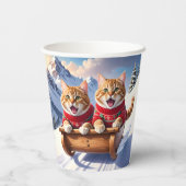 Cat Sled Ride Pappbecher (Rückseite)