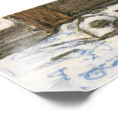 Cat Sleeping auf einem Bett von Claude Monet Fotodruck (Ecke)