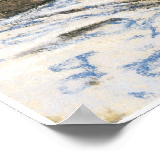 Cat Sleeping auf einem Bett von Claude Monet Poster (Ecke)