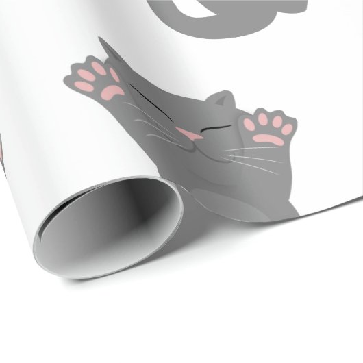 Cat Sleeping Geschenkpapier (Rolleneckpunkt)