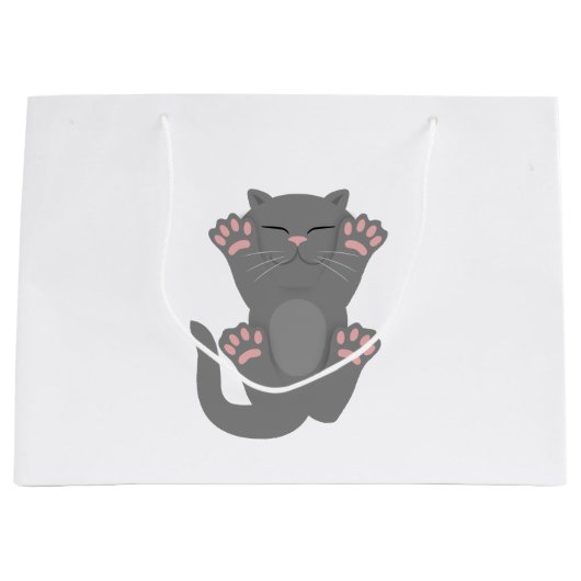Cat Sleeping Große Geschenktüte (Vorderseite)