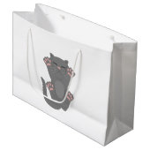 Cat Sleeping Große Geschenktüte (Vorderseite Schrägansicht)