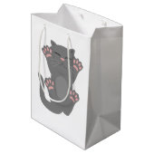 Cat Sleeping Mittlere Geschenktüte (Rückseite Schrägansicht)