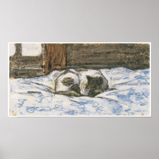 Cat Sleeping on a Bed, c. 1865-70 Poster (Vorne)