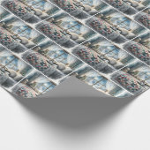 Cat Sleeping on Bed Quilt Geschenkpapier (Ecke)