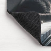 Cat Sleeping on Piano Keyboard Mousepad (Ecke)