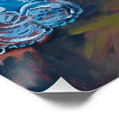 Cat Sleeping on Window Ledge Poster (Ecke)