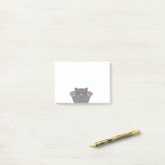 Cat Sleeping Post-it Klebezettel (Auf Schreibtisch)