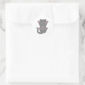 Cat Sleeping Runder Aufkleber (Tasche)