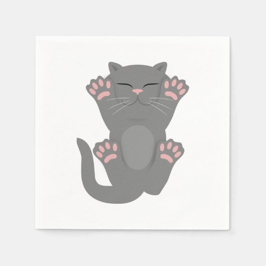 Cat Sleeping Serviette (Vorderseite)