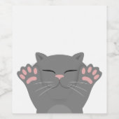 Cat Sleeping Weinetikett (Einzelnes Label)