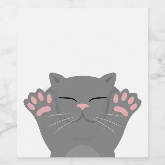 Cat Sleeping Weinetikett (Einzelnes Label)