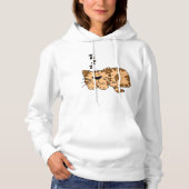 Cat Sleeping Womens Hoodie (Vorderseite)