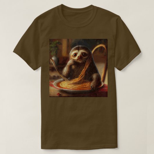 Cat Sloth Spaghetti T-Shirt (Design vorne)