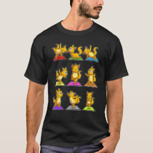 Cat Sloth Yoga Posen Sportaktivitäten Ohm Heartbe T-Shirt