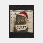 Cat Smoking Cigarette Christmas Funny Meme Cat Fleecedecke (Vorderseite)