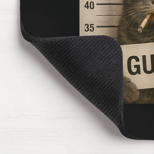 Cat Smoking Cigarette Christmas Funny Meme Cat Mousepad (Ecke)