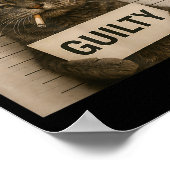 Cat Smoking Cigarette Christmas Funny Meme Cat  Poster (Ecke)