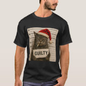 Cat Smoking Cigarette Christmas Funny Meme Cat T-Shirt (Vorderseite)