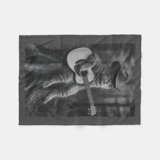 Cat Smoking Cigarette Racoon Ossum Funny Meme Cowb Fleecedecke (Vorderseite (Horizontal))