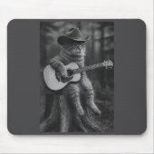 Cat Smoking Cigarette Racoon Ossum Funny Meme Cowb Mousepad (Vorne)