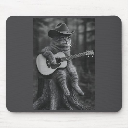 Cat Smoking Cigarette Racoon Ossum Funny Meme Cowb Mousepad (Vorne)