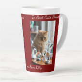 Cat Snow Globe, Image Names Text, Customize, Milchtasse (Rechte Ecke)