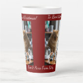 Cat Snow Globe, Image Names Text, Customize, Milchtasse (Vorderseite)