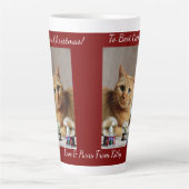 Cat Snow Globe, Image Names Text, Customize, Milchtasse (Vorderseite)