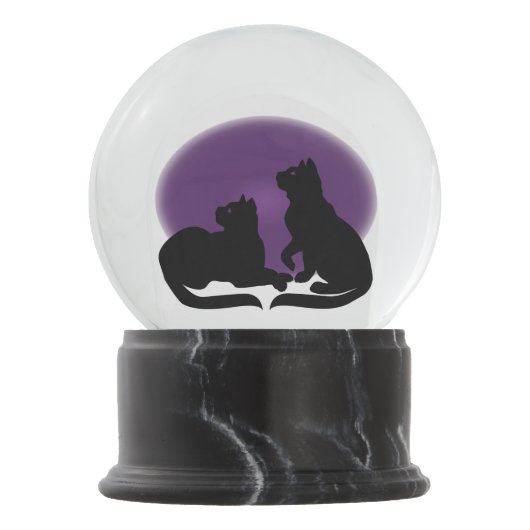 Cat Snow Globe Personalisierte Katze Lover Snow Gl Schneekugel (Vorderseite)
