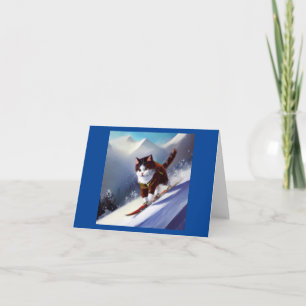 Cat Snowboarding Karte