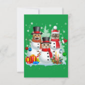 Cat Snowman Santa Christmas Light Cat Mama Cat Vat Dankeskarte (Vorderseite)