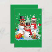 Cat Snowman Santa Christmas Light Cat Mama Cat Vat Dankeskarte (Vorne/Hinten)