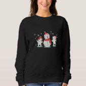 Cat Snowman Santa Hat Reindeer Cat Merry Christma Sweatshirt (Vorderseite)