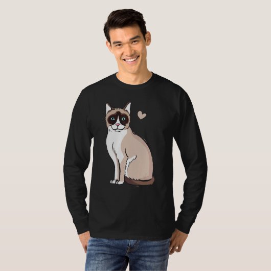 Cat Snowshot Cat T-Shirt (Vorne ganz)