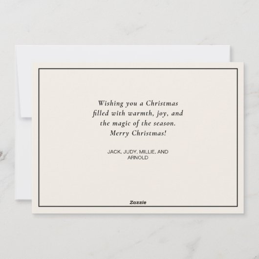 Cat Snowy Winter Frohe Weihnachten (Rückseite)