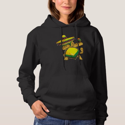 Cat Sombrero Dabbing Cinco De Mayo Mexican Cat Hoodie (Vorderseite)