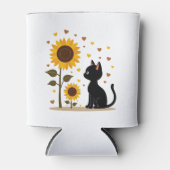 Cat Sonnenblume Weihnachtsbaum Sonnenblume Katze L Dosenkühler (Vorderseite)