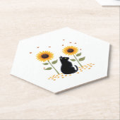 Cat Sonnenblume Weihnachtsbaum Sonnenblume Katze L Untersetzer (angewinkelt)