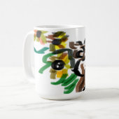 Cat Sonnenblumen Kaffeetasse (Vorderseite Links)