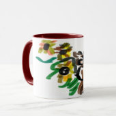 Cat Sonnenblumen Tasse (Vorderseite Links)