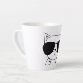 Cat Sonnenbrille Middle Finger Milchtasse (Linke Ecke)