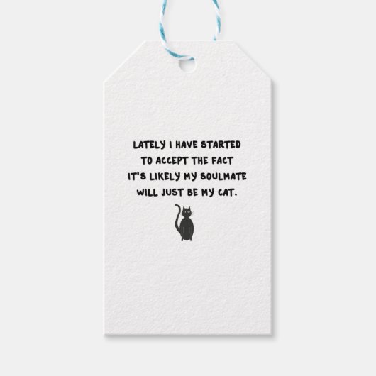 Cat Soulmate Geschenkanhänger (Vorderseite)