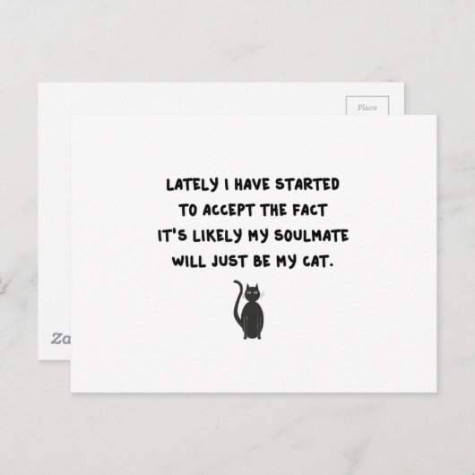 Cat Soulmate Postkarte (Vorne/Hinten)