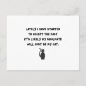 Cat Soulmate Postkarte (Vorderseite)