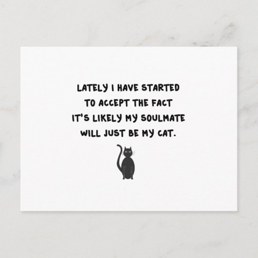 Cat Soulmate Postkarte (Vorderseite)