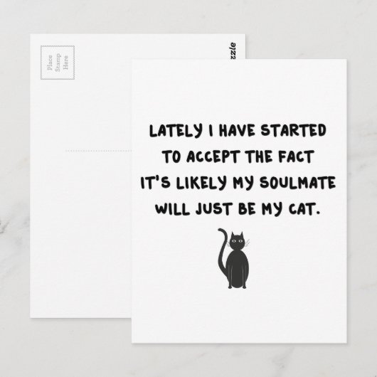Cat Soulmate Postkarte (Vorne/Hinten)